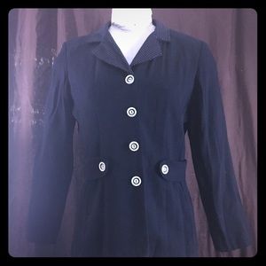 Black blazer style women’s coat